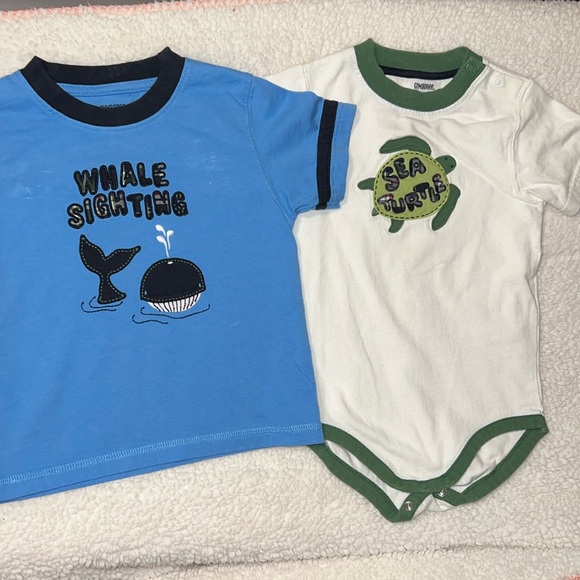 GYMBOREE 6 pc set boy tops shorts overalls socks 12-24 months - Picture 2 of 16